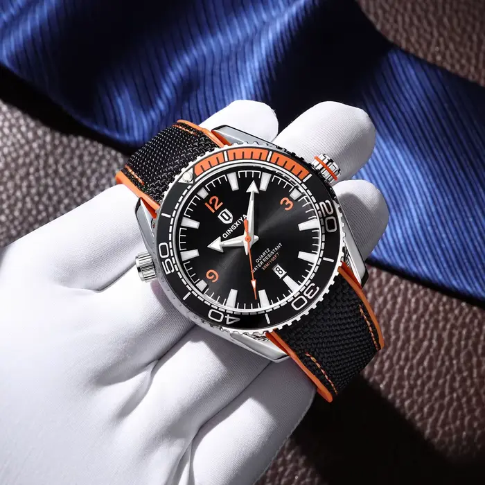 QINGXIYA Top marque mode montre à Quartz pour hommes de luxe bracelet en Silicone étanche calendrier lumineux montres