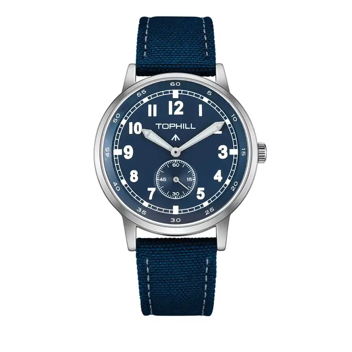 TOPHILL TW099G – montre d'affaires pour hommes, 40mm, Vintage, verre saphir, Quartz, bracelet en toi