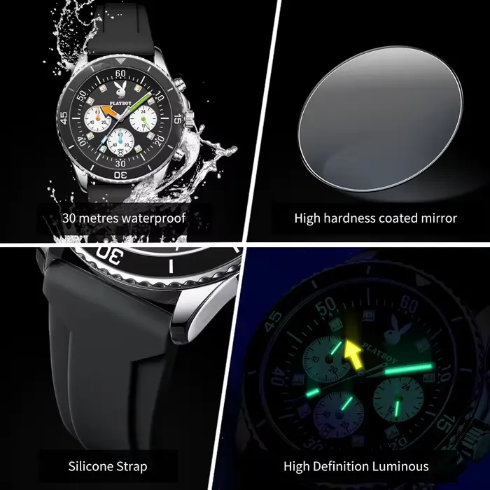 PLAYBOY – montre à Quartz originale pour hommes