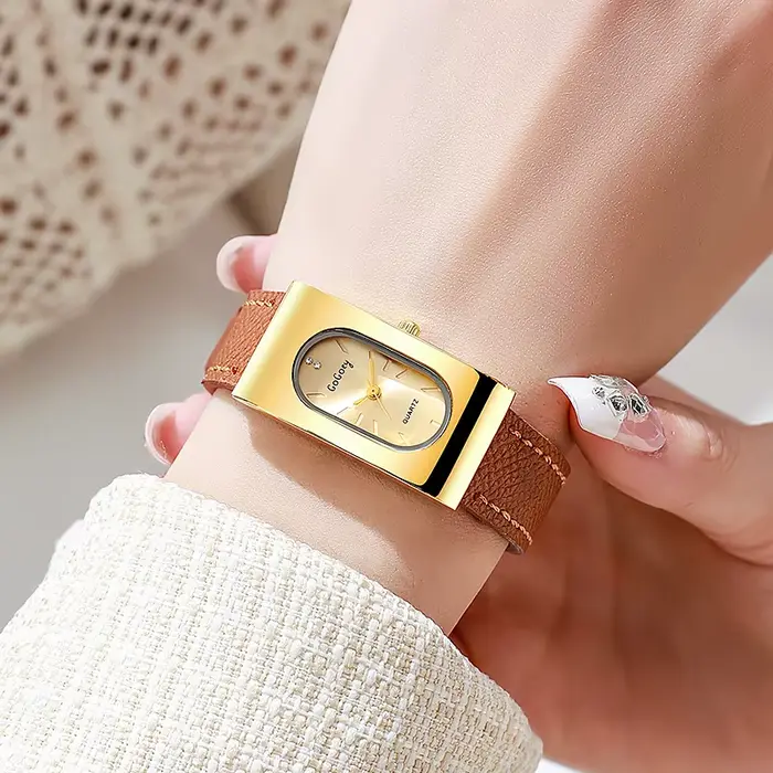 Nouvelle marque femmes montre mode cadran rectangulaire