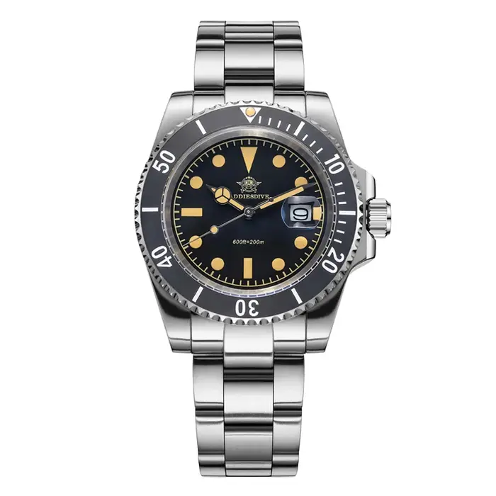 ADDIESDIVE montres pour hommes Date 200M étanche en acier inoxydable 316L C3