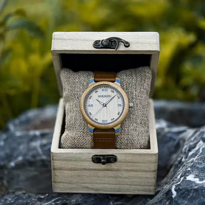 BOBO BIRD – montre-bracelet en bambou et bois pour hommes