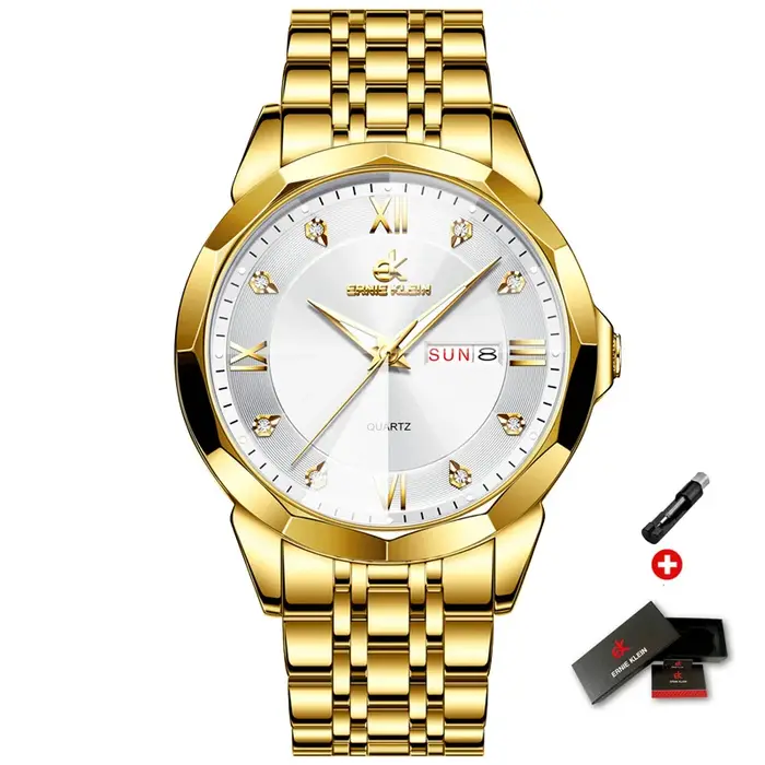 ERNIE KLEIN luxe hommes montres affaires haut marque homme montre-bracelet étanche lumineux Date semaine Quartz montre
