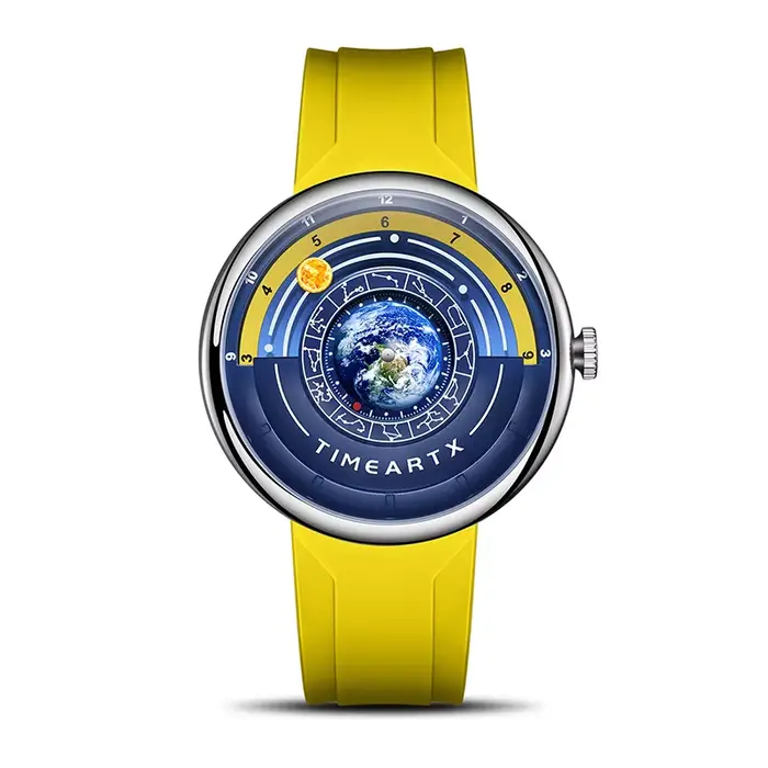 Montre de sport pour homme TIMEARTX 2026, nouveau design unique avec pointeur de la Terre, bracelet 