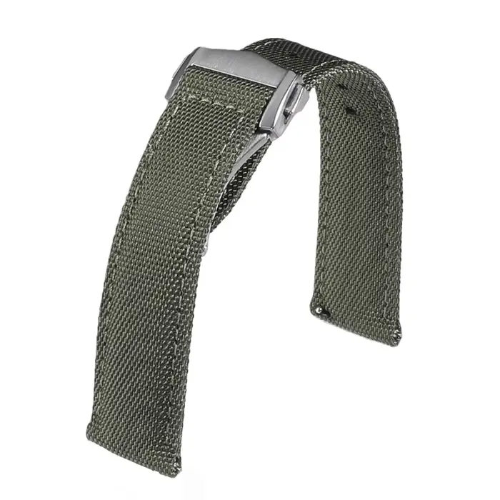 Bracelet de montre en tissu voile déployant 20mm 22mm bracelet de montre en Nylon imperméable double