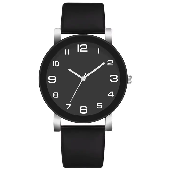 Top marque de luxe hommes montre décontracté en cuir Quartz