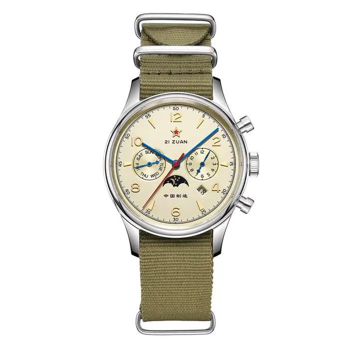 SEAKOSS 1963 Seagull ST1654 mouvement automatique montre-bracelet mécanique 24H affichage Air Force Aviation pilote calendrier montres pour hommes