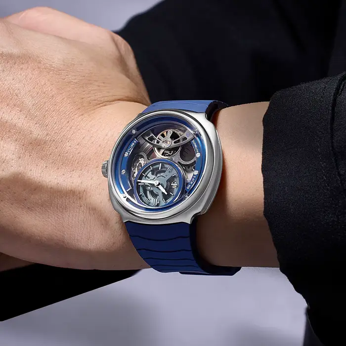 Montre mécanique automatique squelette tendance pour homme