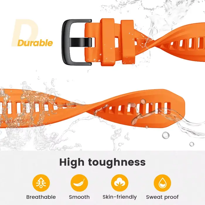 Bracelet de montre en Silicone de 22mm