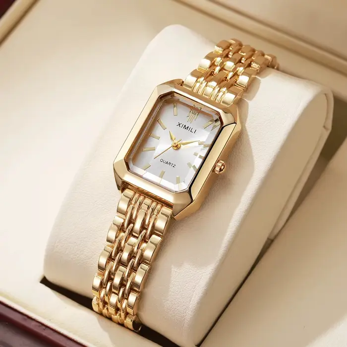 Mode Rectangle femmes montres dames bracelet en acier inoxydable montres à Quartz Reloj Mujer (sans 