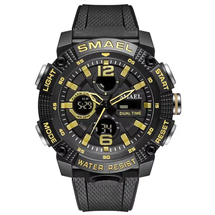 Montres de Sport étanche 50M SMAEL montre de luxe de marque supérieure réveil pour homme numérique 8