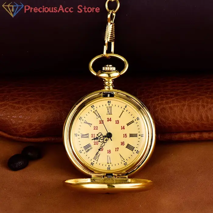 Montre de poche vintage pour homme en or
