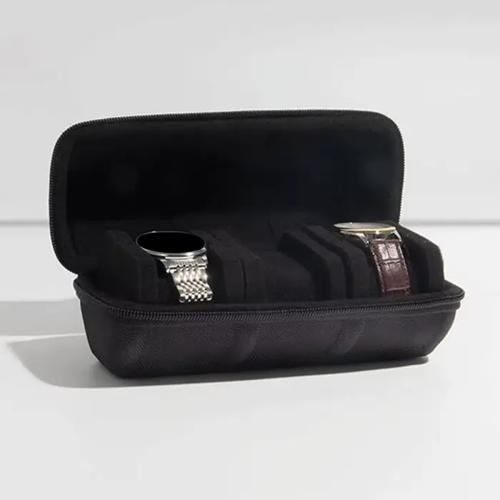 Boîte à montres élégante en matériaux mixtes pour homme et femme rangement de montres-bracelets et montres intelligentes occasions spéciales