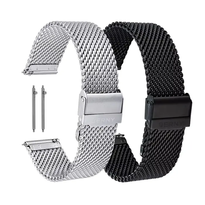 Bracelet de montre en maille pour hommes