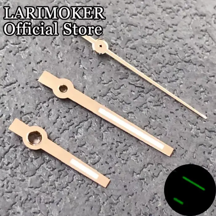 LARIMOKER – aiguilles de montre en argent/or/or Rose de haute qualité, lumineuses vertes, adaptées a