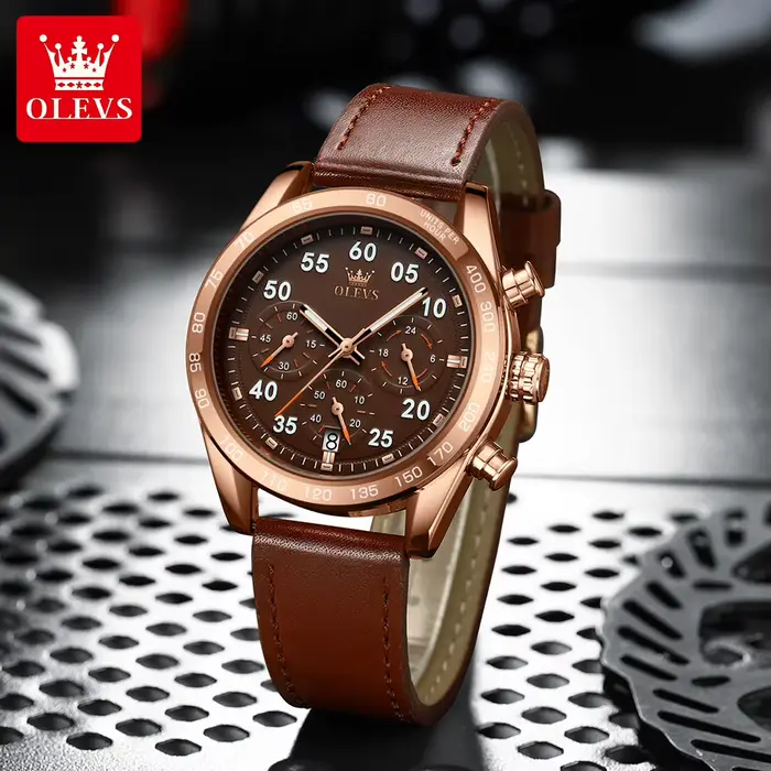 Montre à quartz étanche en acier inoxydable pour homme