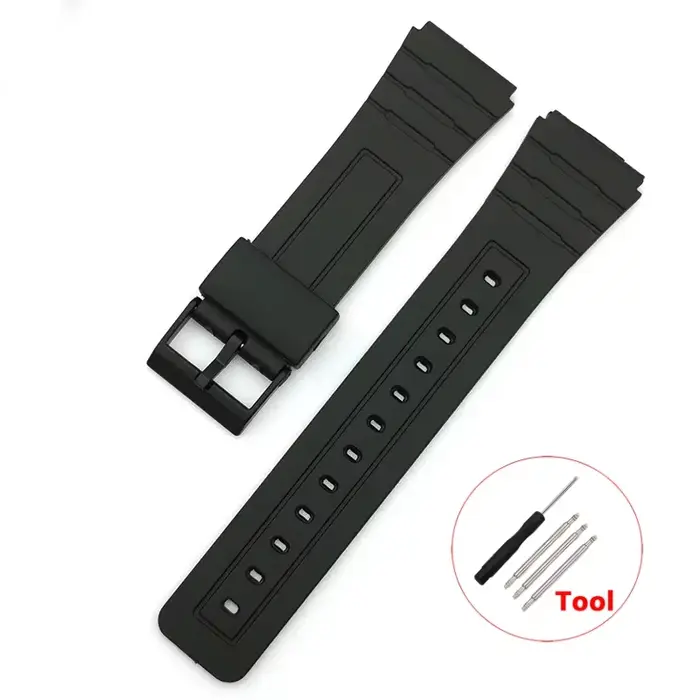 Bracelet en caoutchouc de Silicone pour Casio W800H A158/168 AE1200/1300 F91W F84, 12/14/16/18/20/22
