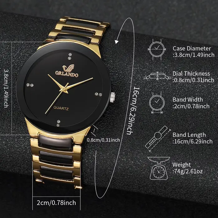 Montres à quartz analogiques pour hommes