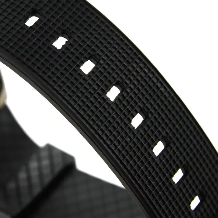 Montre d'aviation étanche noire unisexe cadran luminescent LED bracelet en caoutchouc pour activités sportives et nautiques
