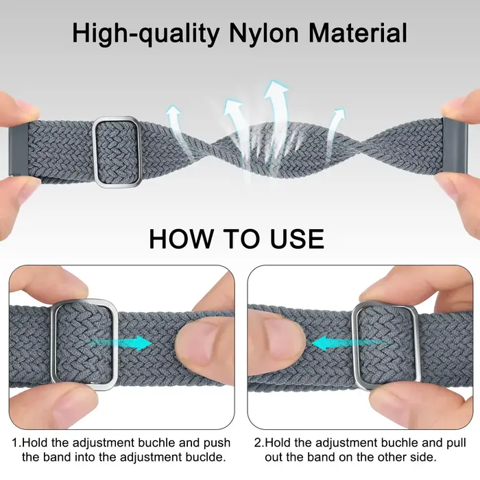 Bracelet à boucle Solo tressé pour Fitbit Versa 3 4