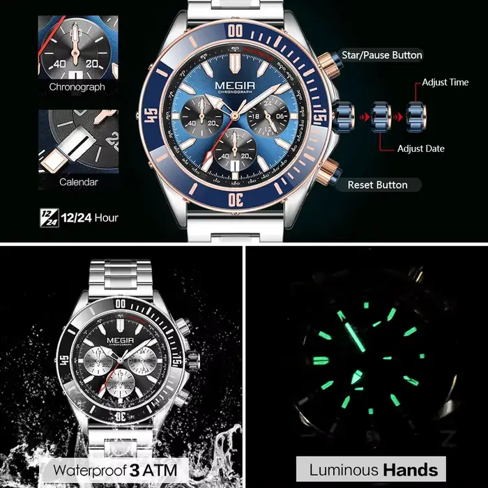 Montre de bureau MEGIR pour homme