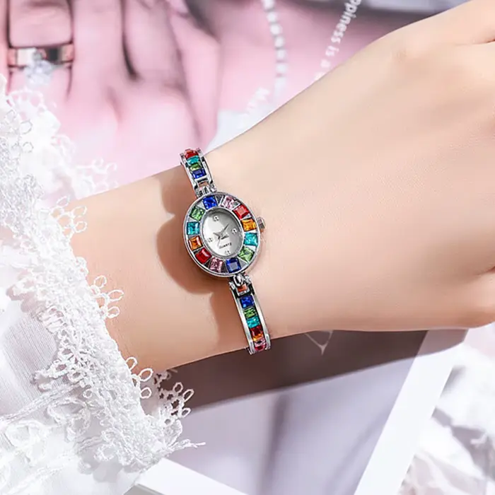 Mode strass femmes montre cadran carré dames montres à Quartz Bracelet bande