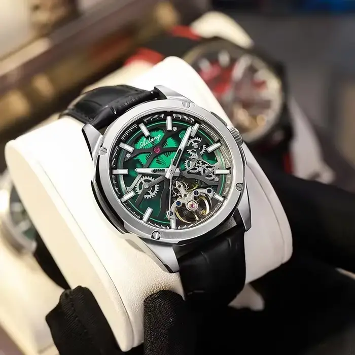 Montre mécanique automatique pour homme AILANG avec tourbillon et bracelet ajouré
