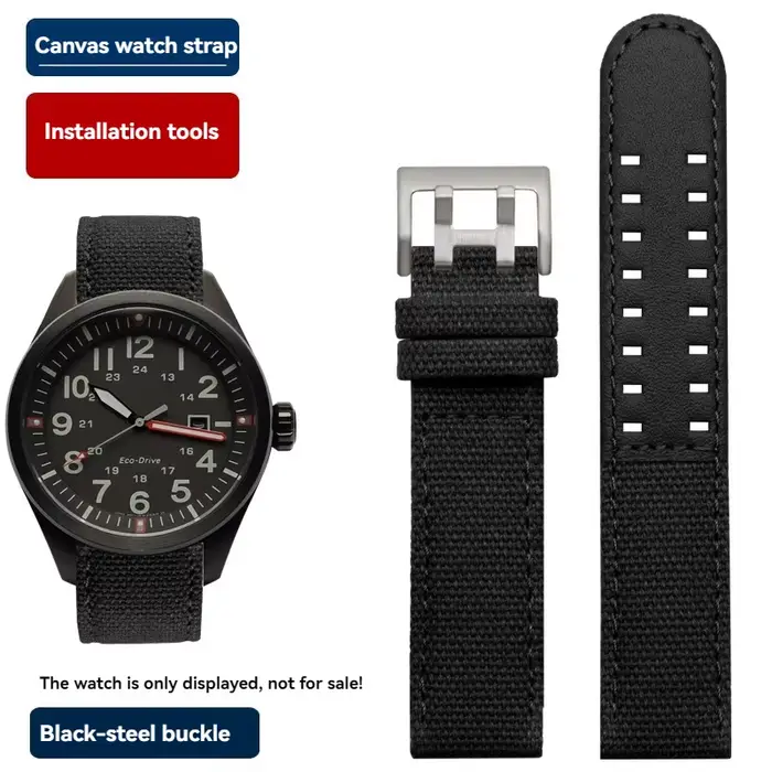 Bracelet de montre en toile Lea-ther Astronomical Citizen SeATM, bracelet de montre pour Hamilton in