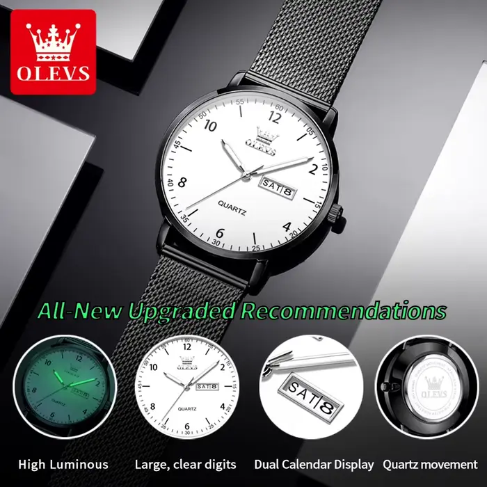 Montres à quartz originales OLEVS pour hommes