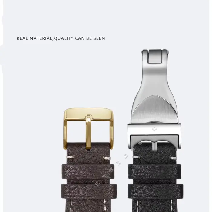 Bracelet de montre en cuir véritable pour montres 20mm 22mm polyvalent noir beige occasionnels professionnelnels élégants