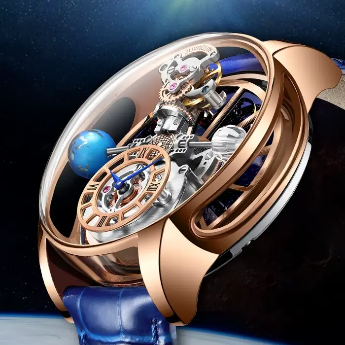 2024 HAEMMER montre pour hommes céleste boîtier Transparent conception