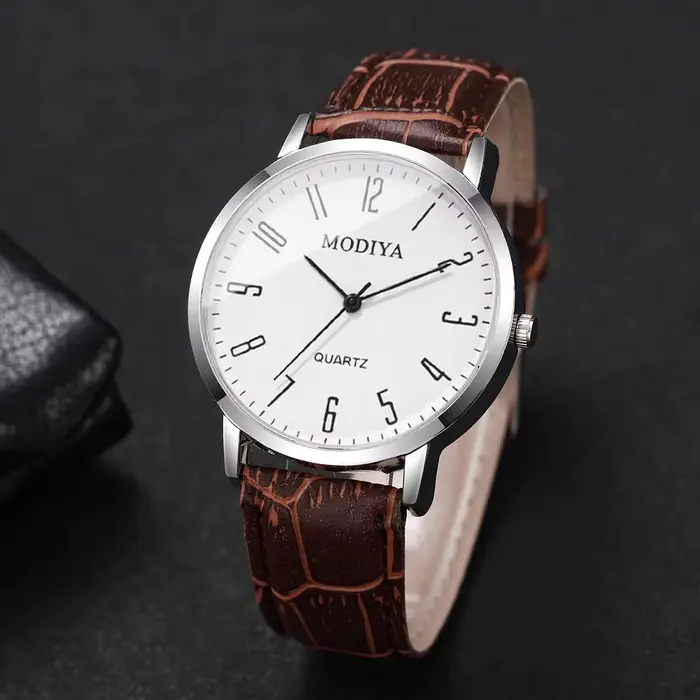 Montres homme élégantes et décontractées à quartz avec marqueurs de chiffres arabes pour toutes les occasions