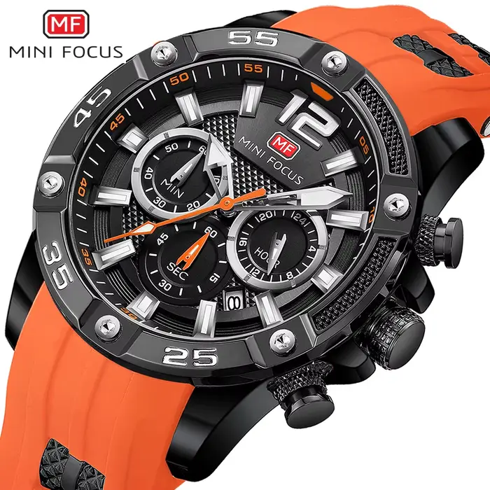 MINI FOCUS chronographe montre marque de luxe analogique Quartz Sport hommes montres