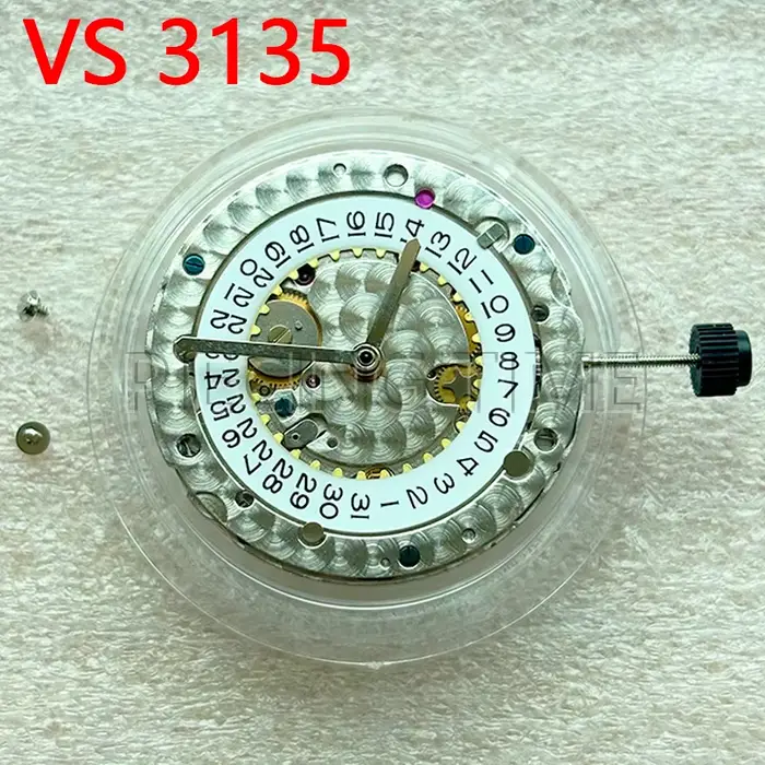 Dandong VS - 3135 : Le mouvement mécanique automatique de haute précision avec ressort bleu 3H Date 