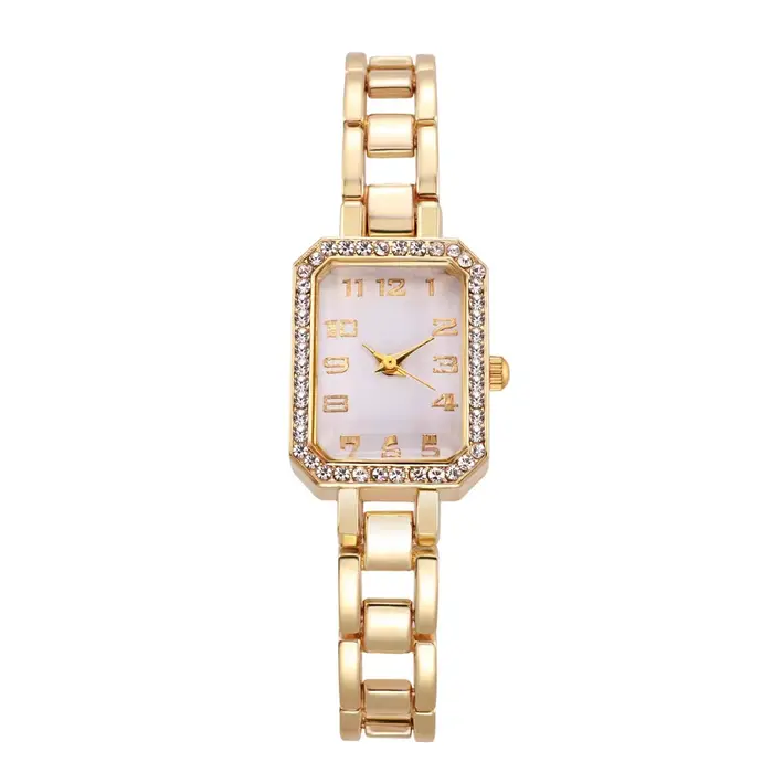 Montres de luxe pour femmes 2023 nouvelle arrivée simple carré plein diamant numérique montre à quar