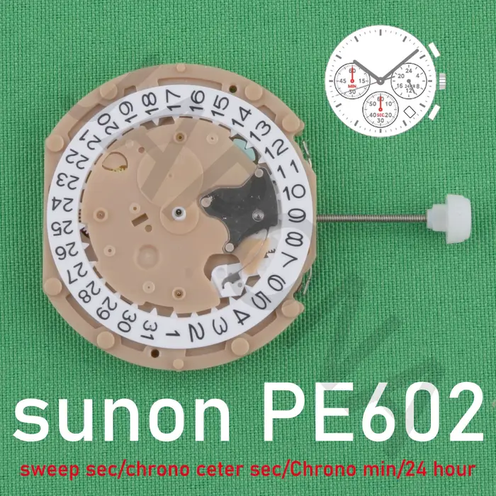 Mouvement de montre PE602 Sunon PE60