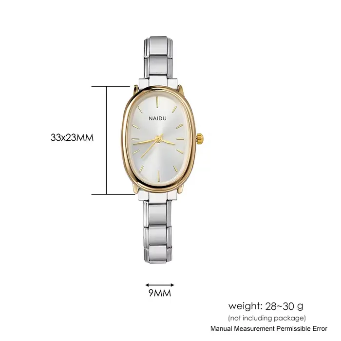 Montre-bracelet à quartz pour femmes design minimaliste tendance bracelet en acier inoxydable largeur 9mm cadeaux de fête vacances occasions spéciales