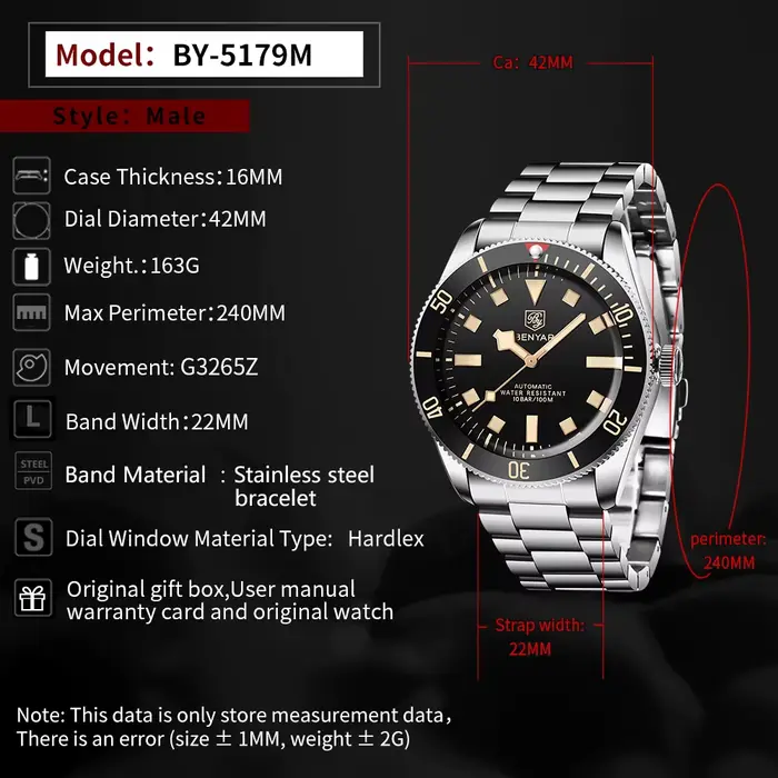 Montres pour hommes BENYAR 2026