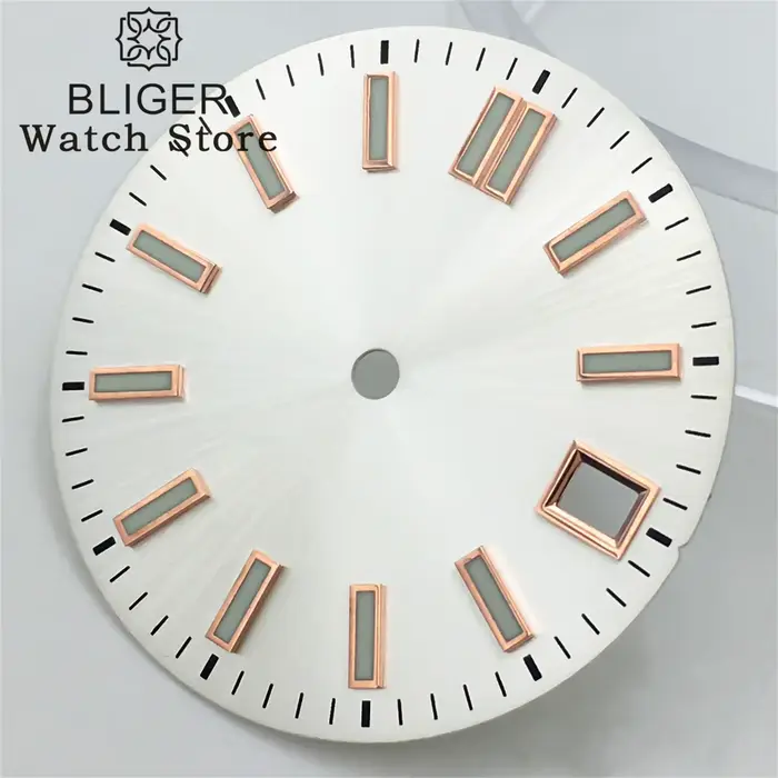 BLIGER 29mm cadran de montre Sunburst noir bleu rouge rose marron vert ciel