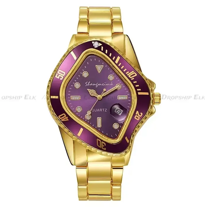 Montre homme torsadée effet fusion boîtier en acier avec bracelet quartz en acier pour homme occasionnels spéciaux