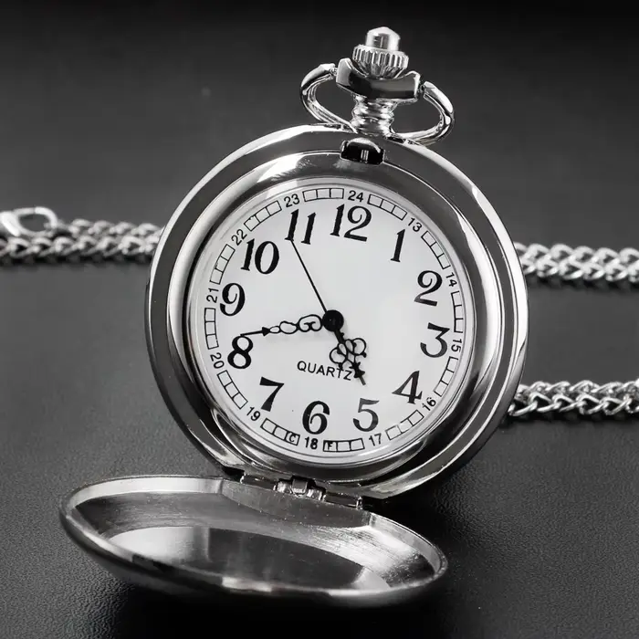 Montre à gousset — Montre de poche unisexe en argent Vintage