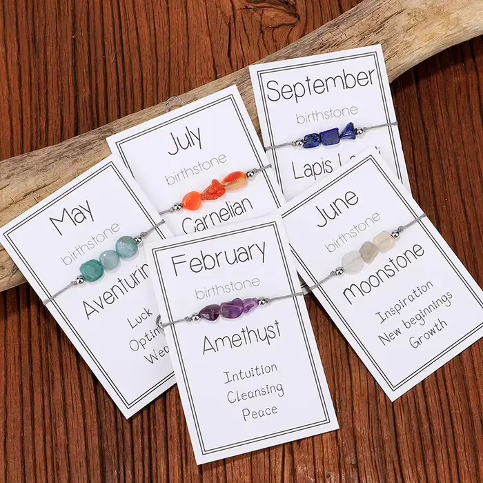 Bracelet tressé réglable en pierre naturelle pour hommes et femmes