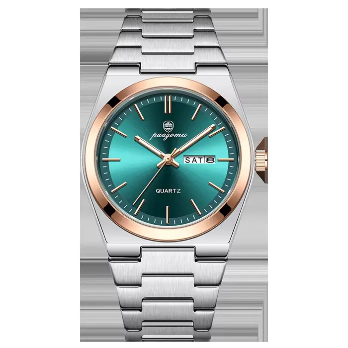 Montre élégante PAAZOMU pour femmes résistante à l'eau avec affichage de la date et de la semaine pour diverses occasions spéciales