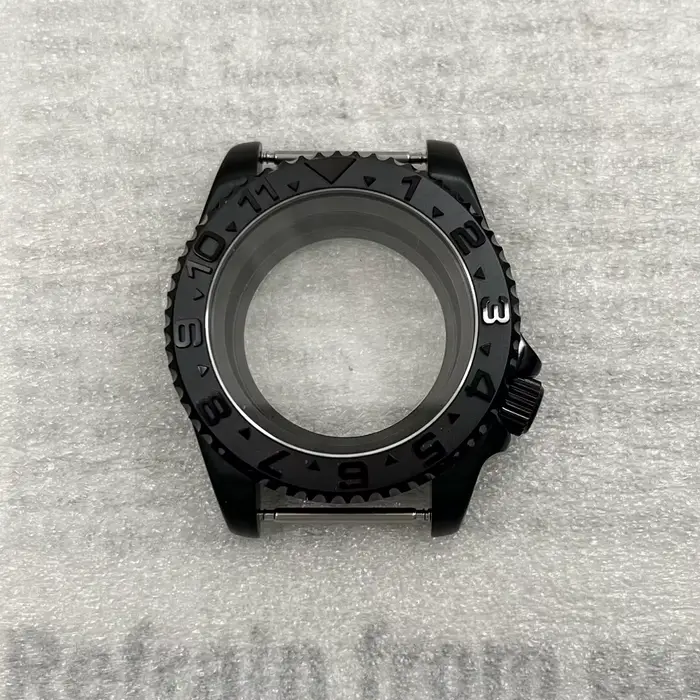 40mm SKX007 boîtier de montre noir 3.8 couronne GMT sous boîtier de montre 120 clic pour Seiko NH35/34/36 mouvement automatique saphir Mod pièces