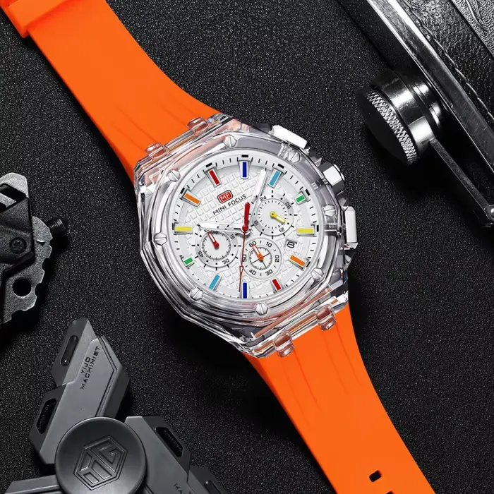 Montre Daniel Gorman quartz homme style mode et décontracté résistante à l'eau avec fuseau horaire multiple pour diverses occasions