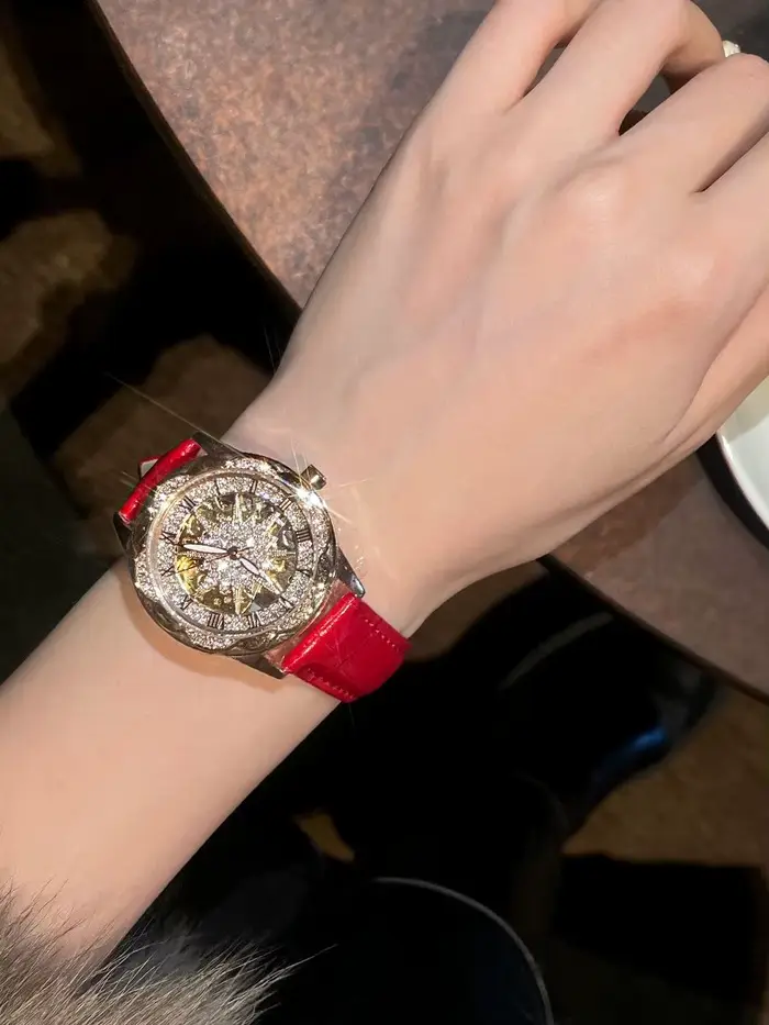Montre mécanique tournesol pour femme