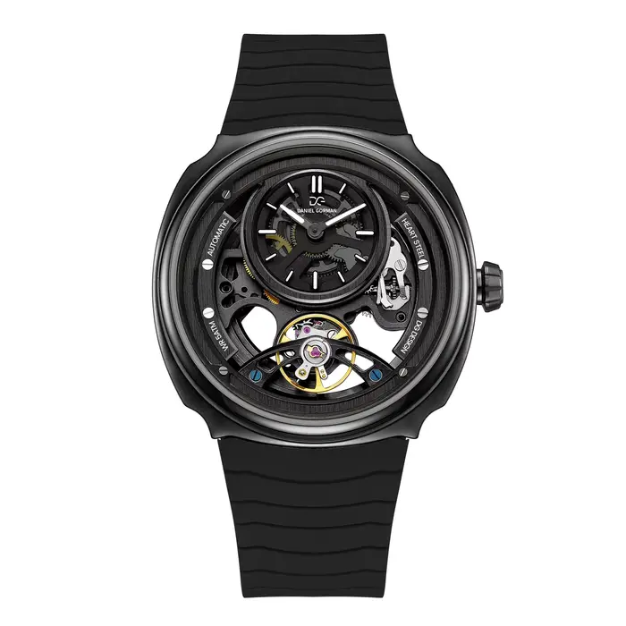 DANIEL GORMAN montre mécanique automatique squelette de luxe pour hommes montre-bracelet lumineuse étanche en acier inoxydable