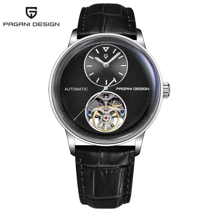 PAGANI DESIGN Montre mécanique rétro minimaliste pour hommes d'affaires