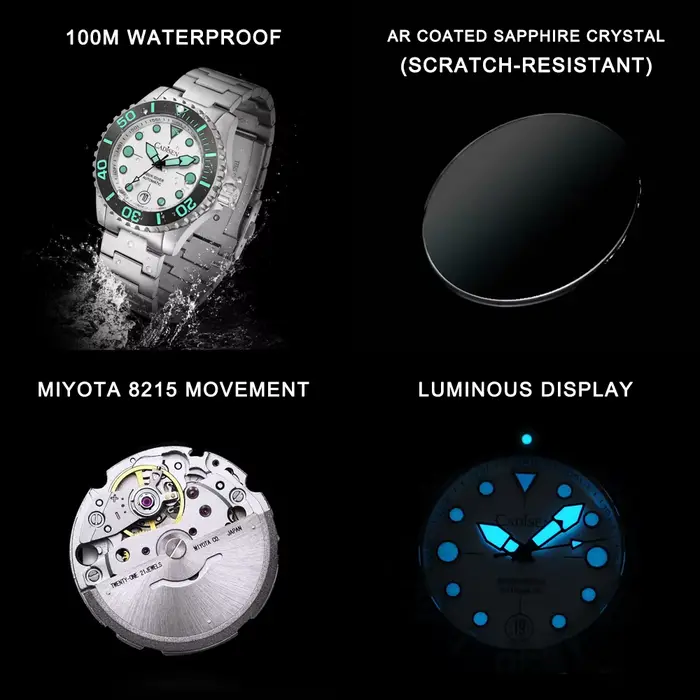 NOUVEAU 2026 CADISEN AQUA DIVER Montre de luxe pour hommes