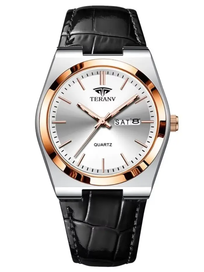 Montre pour homme, montre à quartz de luxe avec bracelet tendance pour les affaires
